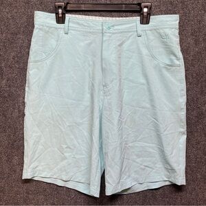 Short Par 4 Golf Shorts Men’s Size 34 Blue Flat Front Active Performance Stretch